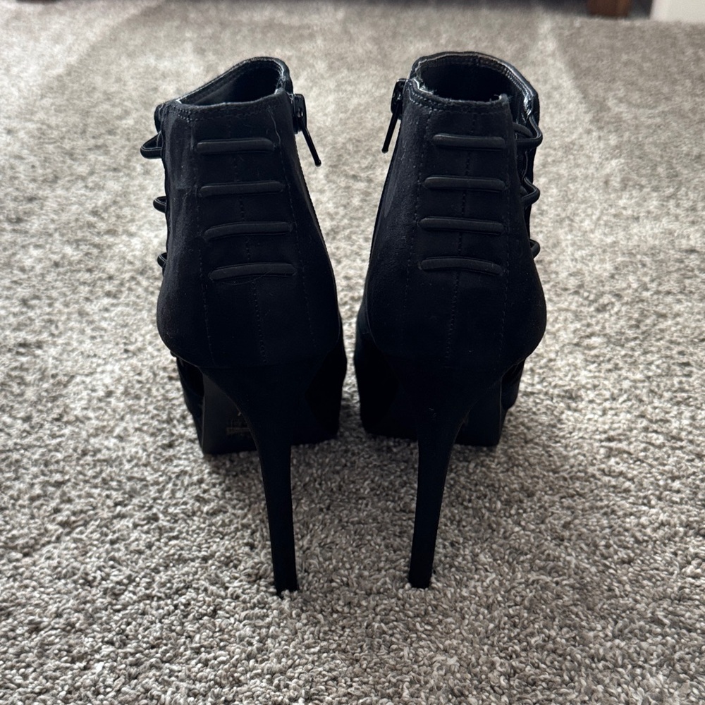 Mix No. 6 Stiletto High Heeled Suede Booties - Picture 5 of 8